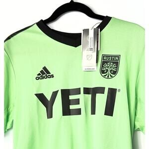 Men's Adidas AeroReady AUSTIN FS YETI Away Soccer Jersey Green Size M H45433